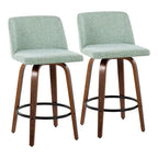 Vallberga 26 Counter Stool with Black Round Footrest (Set of 2)