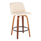 Vallberga 26 Counter Stool with Black Round Footrest (Set of 2)