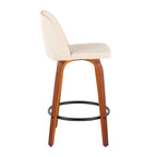 Vallberga 26 Counter Stool with Black Round Footrest (Set of 2)
