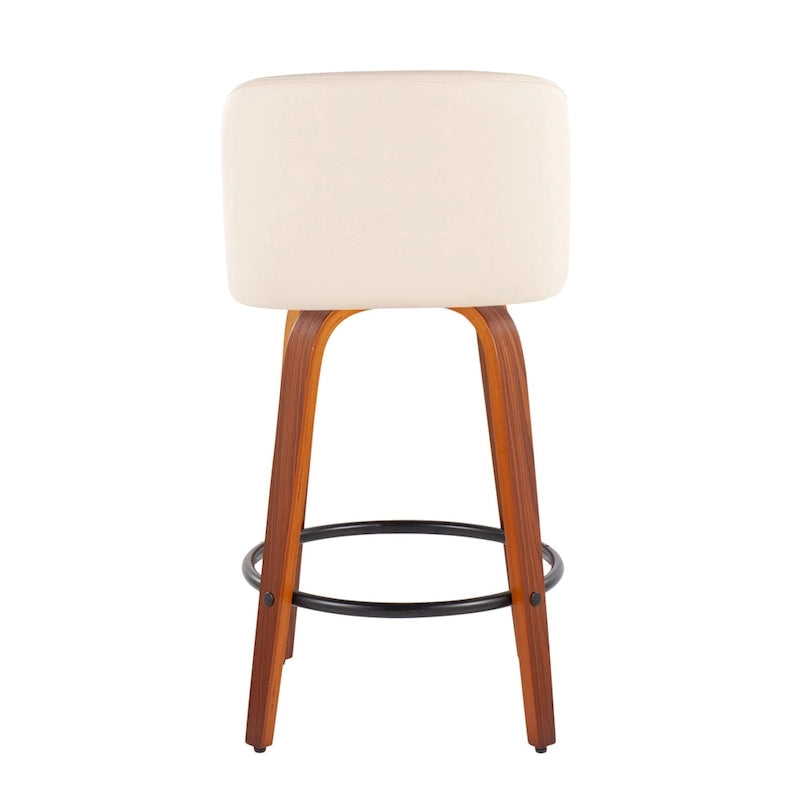 Vallberga 26 Counter Stool with Black Round Footrest (Set of 2)