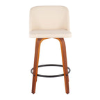 Vallberga 26 Counter Stool with Black Round Footrest (Set of 2)