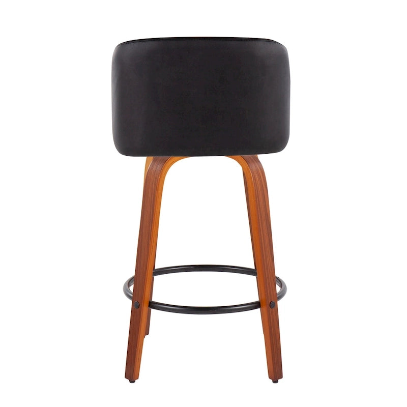 Vallberga 26 Counter Stool with Black Round Footrest (Set of 2)