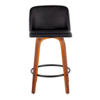 Vallberga 26 Counter Stool with Black Round Footrest (Set of 2)