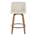 Vallberga 26 Counter Stool with Black Round Footrest (Set of 2)