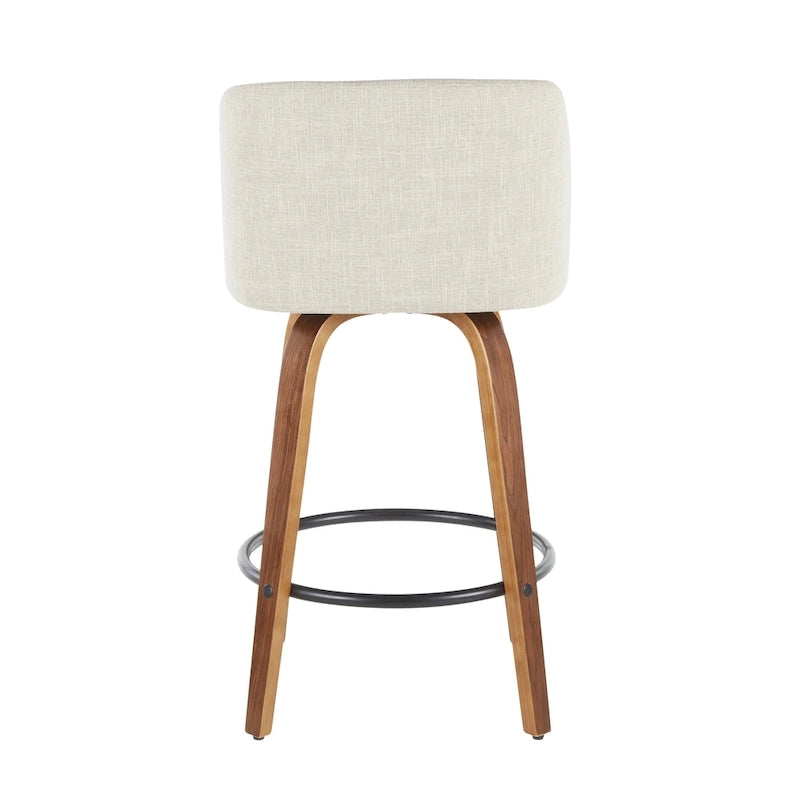 Vallberga 26 Counter Stool with Black Round Footrest (Set of 2)