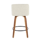 Vallberga 26 Counter Stool with Black Round Footrest (Set of 2)