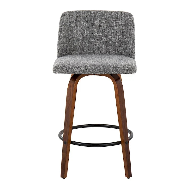 Vallberga 26 Counter Stool with Black Round Footrest (Set of 2)