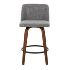 Vallberga 26 Counter Stool with Black Round Footrest (Set of 2)