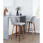 Vallberga 26 Counter Stool with Black Round Footrest (Set of 2)