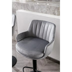 Set of 2 Adjustable Counter Height Bar Chairs for Kitchen