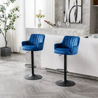 Set of 2 Adjustable Counter Height Bar Chairs for Kitchen