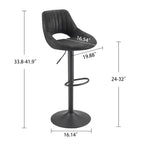 Retro Adjustable Swivel Barstool (Set of 2)