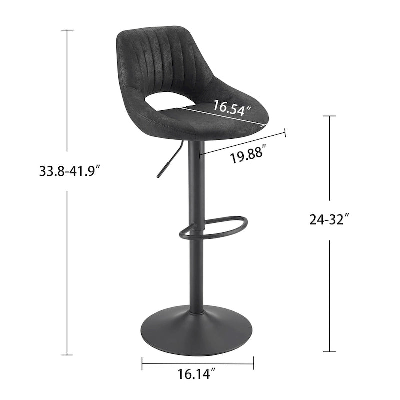 Retro Adjustable Swivel Barstool (Set of 2)