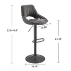 Retro Adjustable Swivel Barstool (Set of 2)