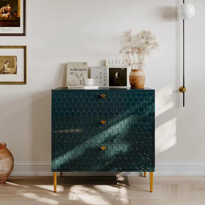 Morden Wood Furniture 3-Drawer Dresser Chest