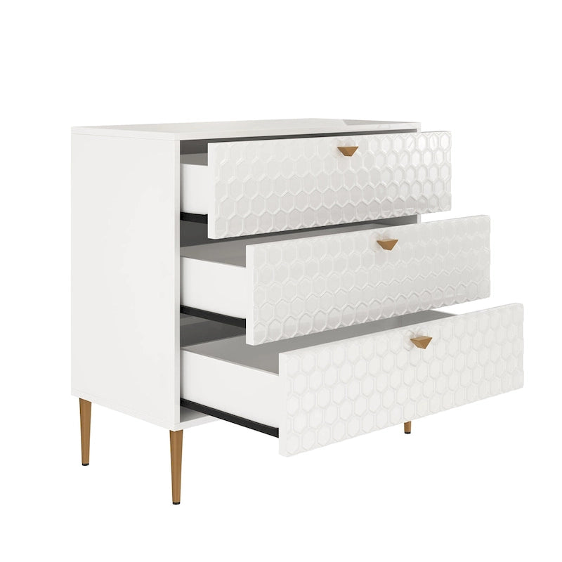 Morden Wood Furniture 3-Drawer Dresser Chest