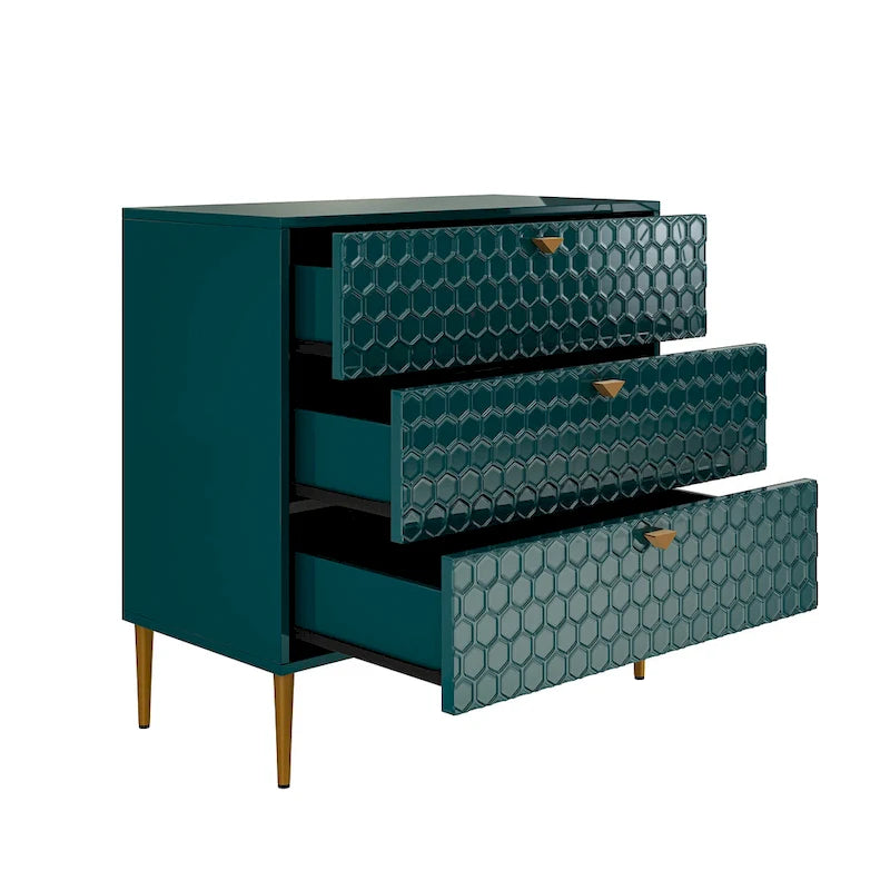 Morden Wood Furniture 3-Drawer Dresser Chest