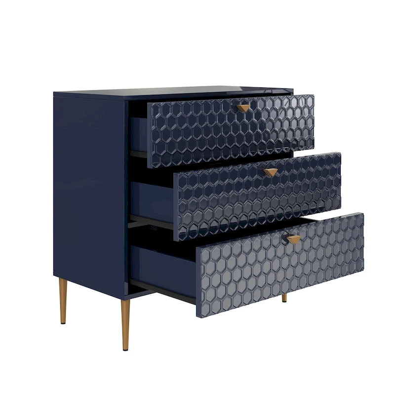 Morden Wood Furniture 3-Drawer Dresser Chest