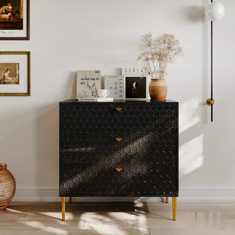 Morden Wood Furniture 3-Drawer Dresser Chest