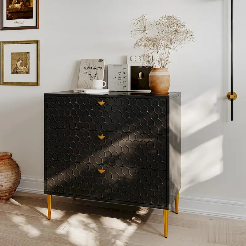Morden Wood Furniture 3-Drawer Dresser Chest
