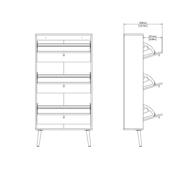 Carson Carrington Bodo 3-drawer Shoe Storage Cabinet