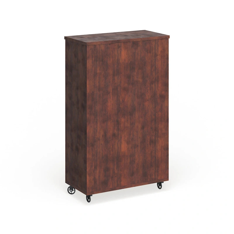 Layson Transitional Walnut 5-shelf Mobile Cabinet by Furniture of America