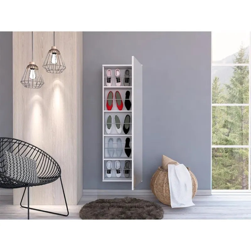 TUHOME Lisboa Armoire with Double Doors, 2 Drawers, and Hanging Rod