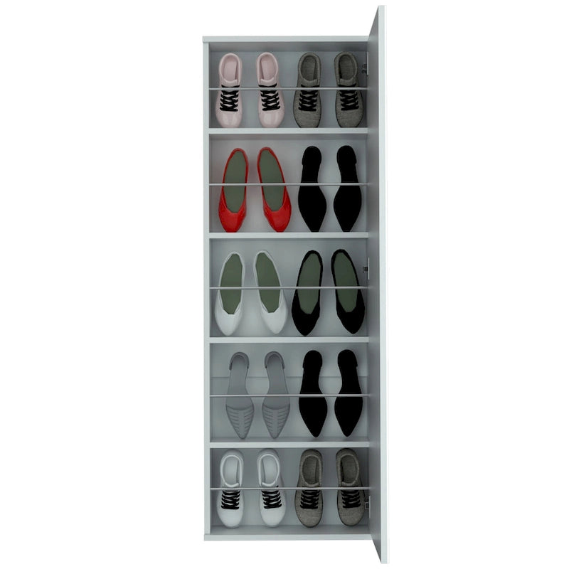 TUHOME Lisboa Armoire with Double Doors, 2 Drawers, and Hanging Rod