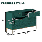 Clihome Wooden Storage 6 Drawer Double Dresser for Bedroom