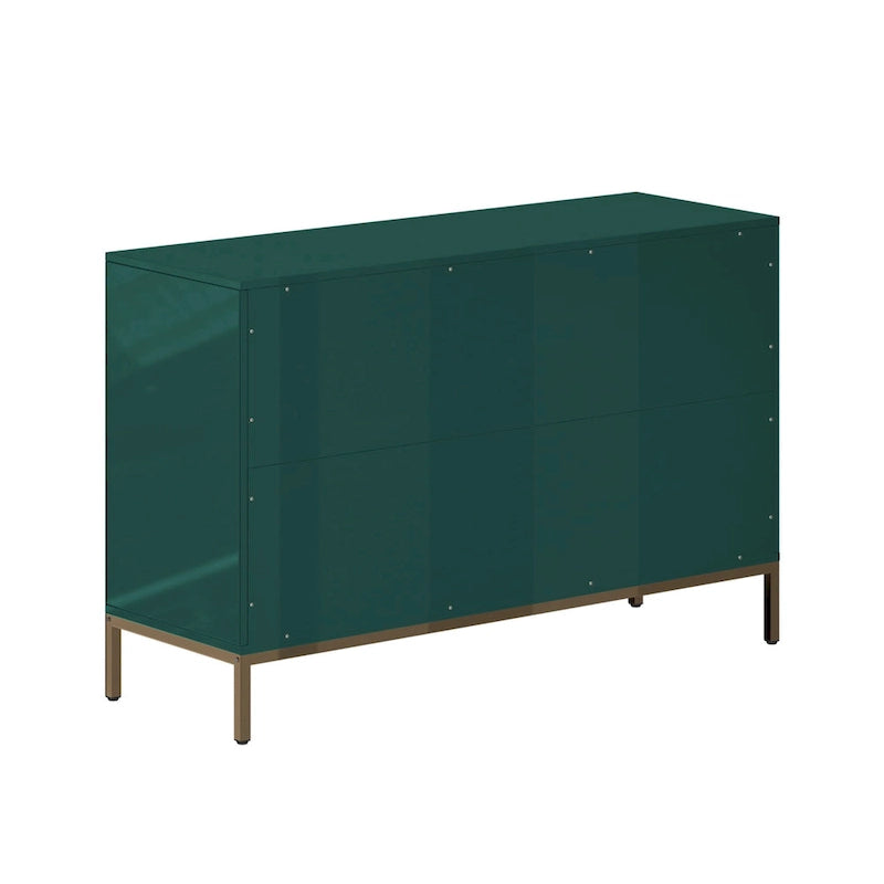 Clihome Wooden Storage 6 Drawer Double Dresser for Bedroom