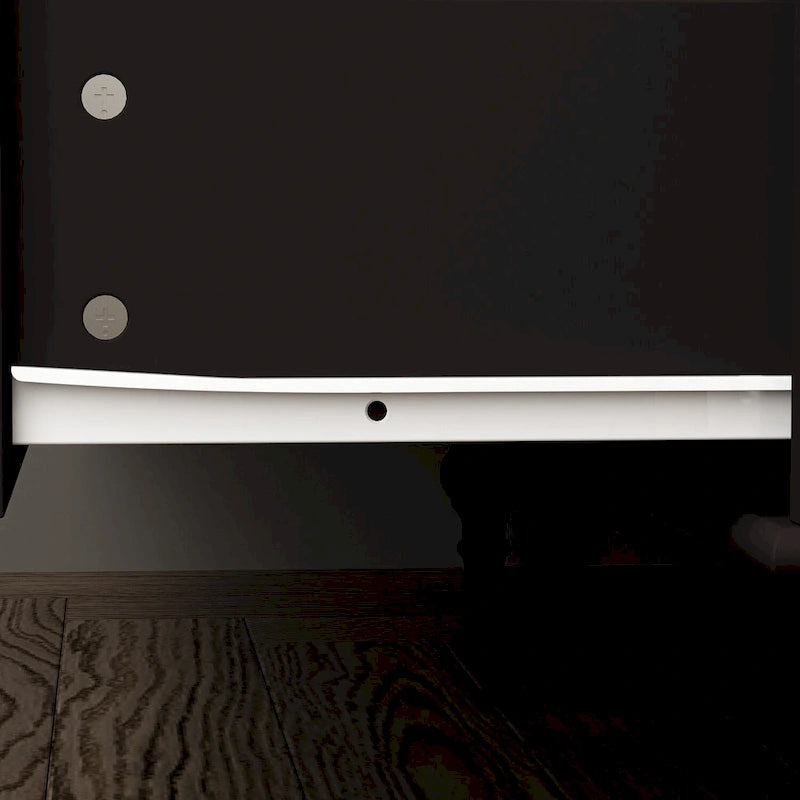 47.2 Lacquered Armoires Wardrobes With Mirror Door 5 Drawer in White