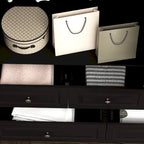 47.2 Lacquered Armoires Wardrobes With Mirror Door 5 Drawer in White