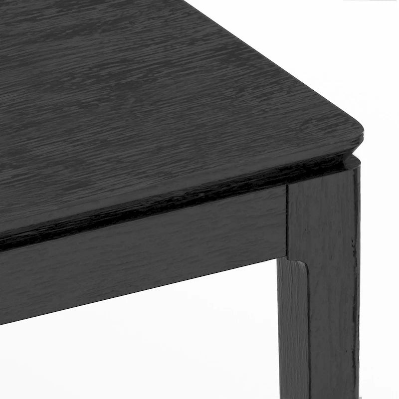 Cove Rectangular Solid Wood Dining Table, Vintage Black