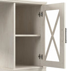 Lennox Small Farmhouse End Table with Storage by Bush Furniture