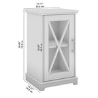Lennox Small Farmhouse End Table with Storage by Bush Furniture