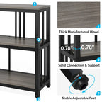 70.9 Narrow Long Console Table, 3 Tiers Sofa Table with Storage Shelves, Entryway Table