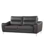 Strick & Bolton Vicente Grey Leather Gel 2-piece Living Room Set