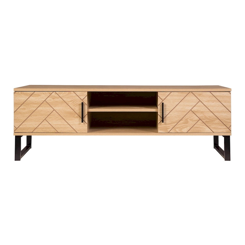 Bali Coastal Modern 2 Drawer Storage TV Stand