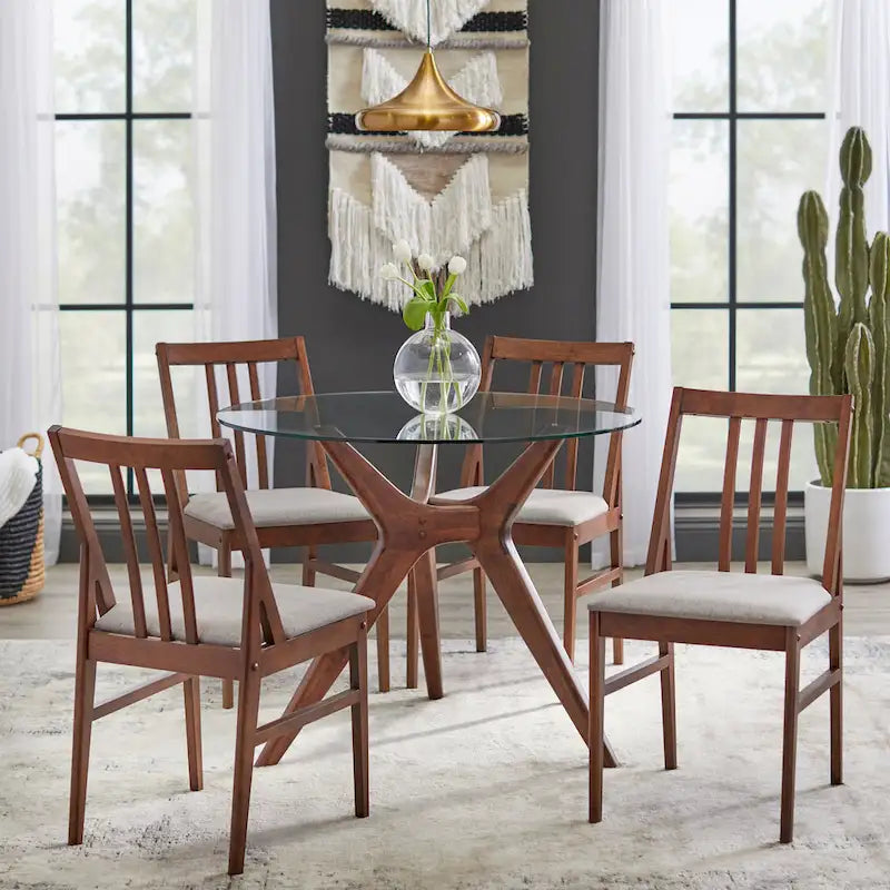 Lifestorey Trita Round Glass Table