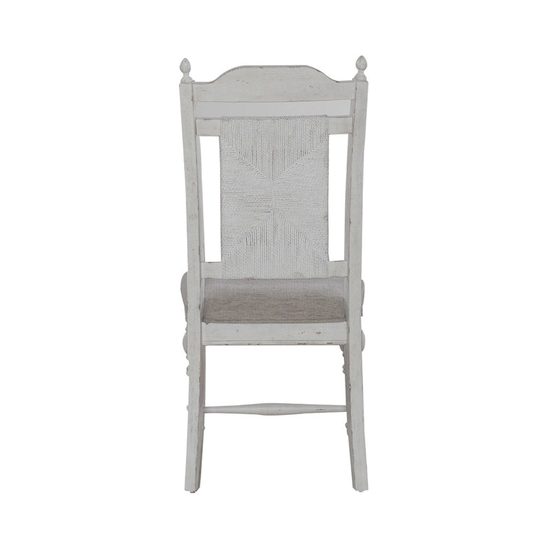 River Place Riverstone White 5 Piece Pedestal Table Set