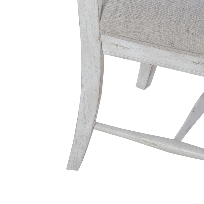 River Place Riverstone White 5 Piece Pedestal Table Set