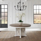 River Place Riverstone White 5 Piece Pedestal Table Set