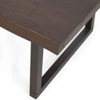 Steve Silver Joliet Live Edge Distressed Cherry and Ebony Console Bar Table