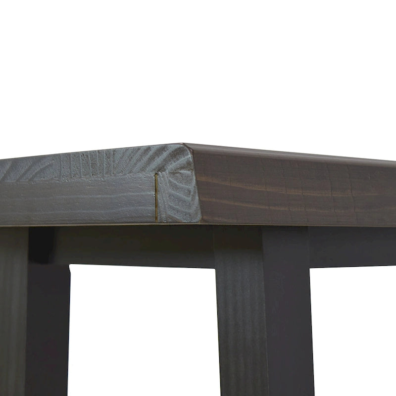 Steve Silver Joliet Live Edge Distressed Cherry and Ebony Console Bar Table