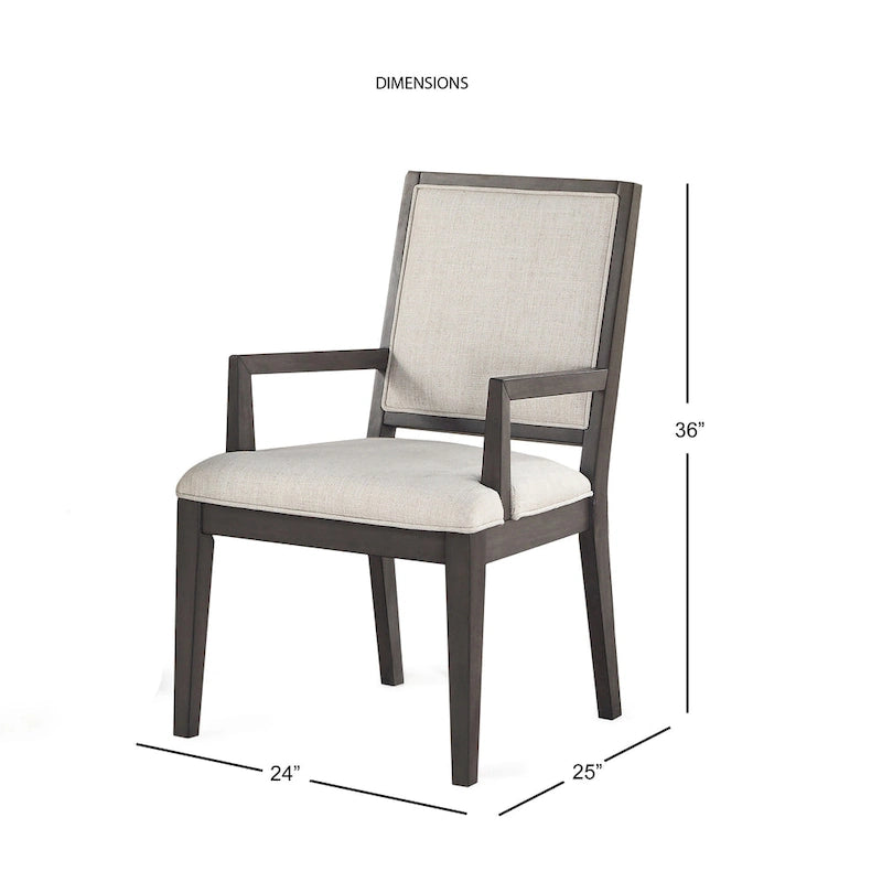 Steve Silver Milano Wooden Arm Chair, Set of 2