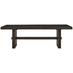 Burkhaus Dark Brown Rectangle Dining Room Extendable Table - 40 W x 90 D x 30.25 H