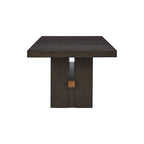 Burkhaus Dark Brown Rectangle Dining Room Extendable Table - 40 W x 90 D x 30.25 H