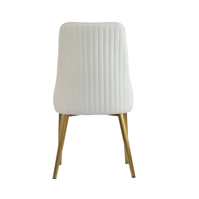Set of 2 Upholstered PU Leather Dining Chairs Side Chair