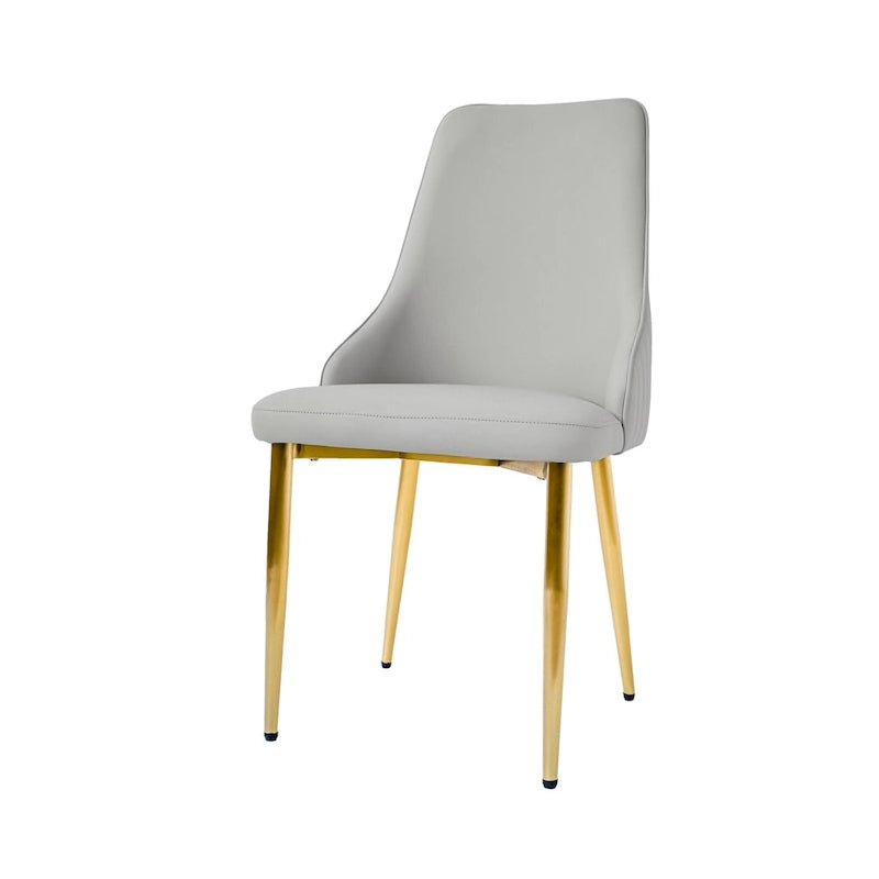 Set of 2 Upholstered PU Leather Dining Chairs Side Chair