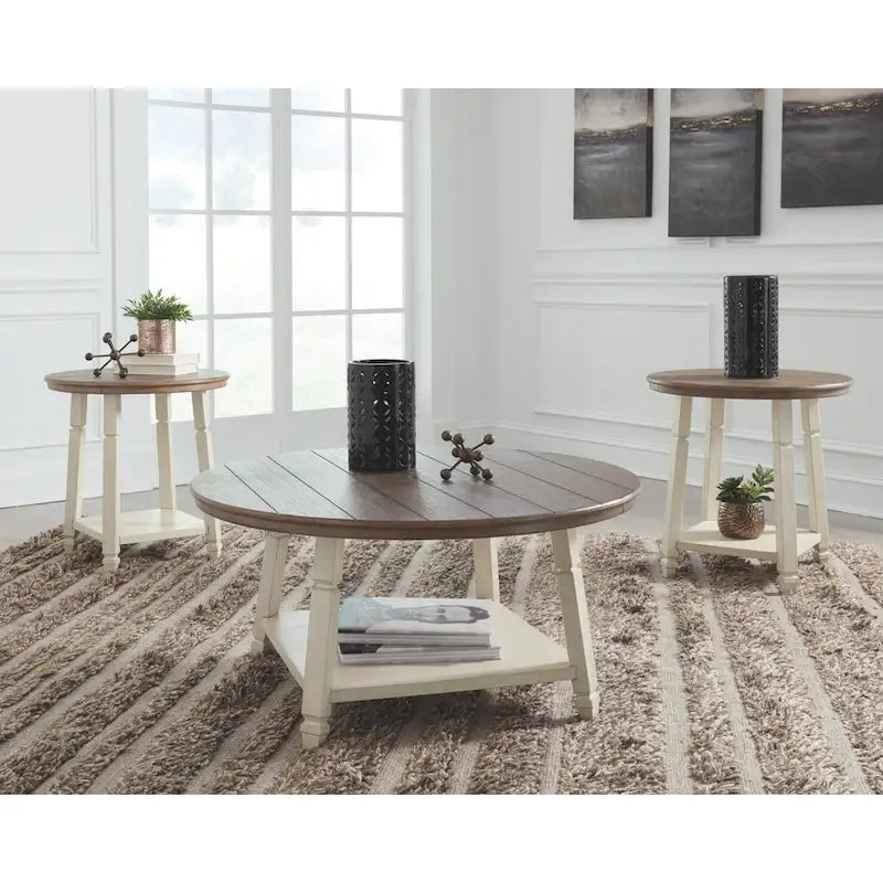 Bolanbrook Casual Two-tone 3-Piece Occasional Table Set